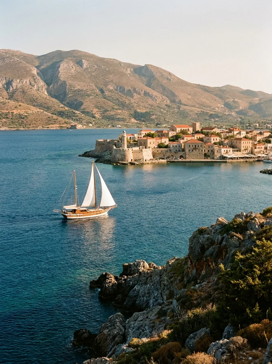 Crete harbour view