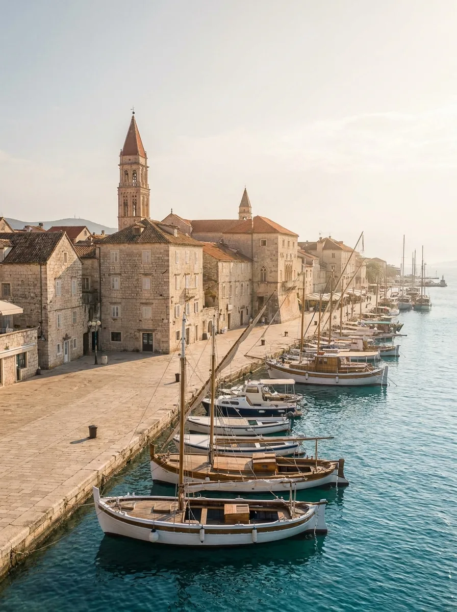 Trogir harbour view